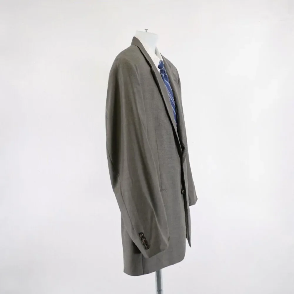 Jos A Bank Textured Wool Beige Black Star Check 44R‎ Blazer 2 Button Tagged 46R